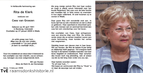 Rita de Klerk- (vr) Wil van Houten- Cees van Groezen